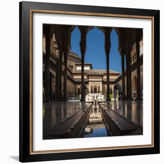 Court of the Lions, Alhambra, Granada, Province of Granada, Andalusia, Spain-Michael Snell-Framed Photographic Print