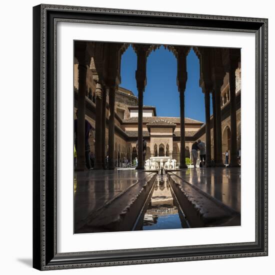 Court of the Lions, Alhambra, Granada, Province of Granada, Andalusia, Spain-Michael Snell-Framed Photographic Print