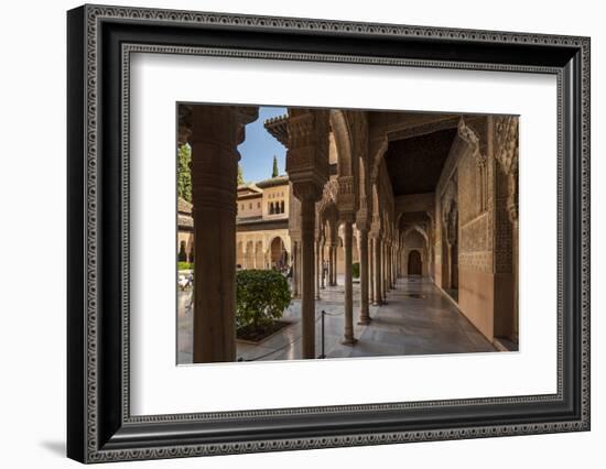 Court of the Lions, Alhambra, Granada, Province of Granada, Andalusia, Spain-Michael Snell-Framed Photographic Print