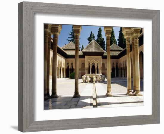 Court of the Lions, Alhambra Palace, Unesco World Heritage Site, Andalucia (Andalusia), Spain-James Emmerson-Framed Photographic Print