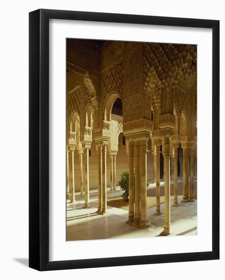 Court of the Lions in the Alhambra Palace in Granada, Andalucia, Spain-Michael Busselle-Framed Photographic Print