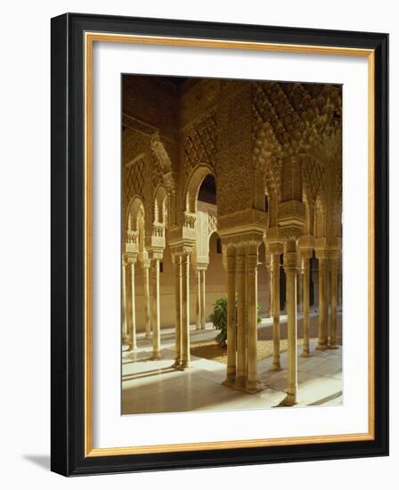 Court of the Lions in the Alhambra Palace in Granada, Andalucia, Spain-Michael Busselle-Framed Photographic Print