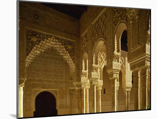 Court of the Lions in the Alhambra Palace in Granada, Andalucia, Spain-Michael Busselle-Mounted Photographic Print