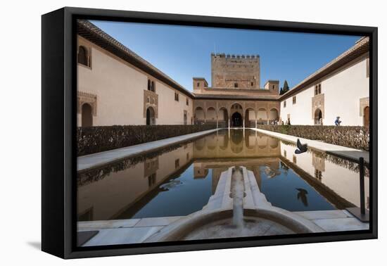 Court of the Myrtles, Alhambra, Granada, Province of Granada, Andalusia, Spain-Michael Snell-Framed Premier Image Canvas