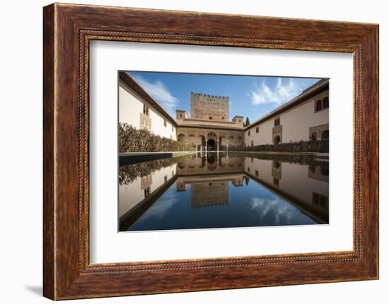 Court of the Myrtles, Alhambra, Granada, Province of Granada, Andalusia, Spain-Michael Snell-Framed Photographic Print