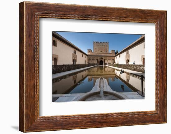 Court of the Myrtles, Alhambra, Granada, Province of Granada, Andalusia, Spain-Michael Snell-Framed Photographic Print