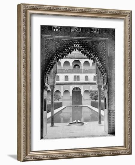 Court of the Myrtles, Alhambra, Spain, 1893-John L Stoddard-Framed Giclee Print