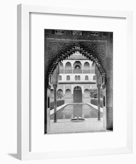 Court of the Myrtles, Alhambra, Spain, 1893-John L Stoddard-Framed Giclee Print