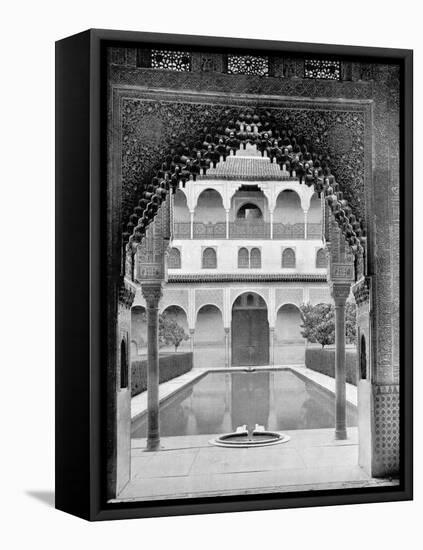 Court of the Myrtles, Alhambra, Spain, 1893-John L Stoddard-Framed Premier Image Canvas