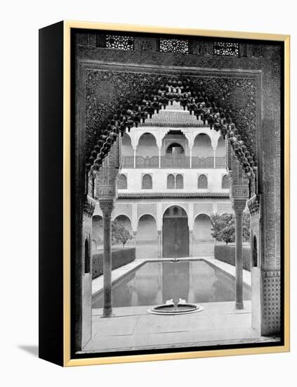 Court of the Myrtles, Alhambra, Spain, 1893-John L Stoddard-Framed Premier Image Canvas