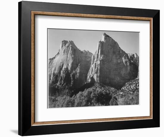 Court Of The Patriarchs Zion National Park Utah 1933-1942-Ansel Adams-Framed Art Print