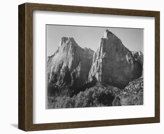 Court Of The Patriarchs Zion National Park Utah 1933-1942-Ansel Adams-Framed Premium Giclee Print