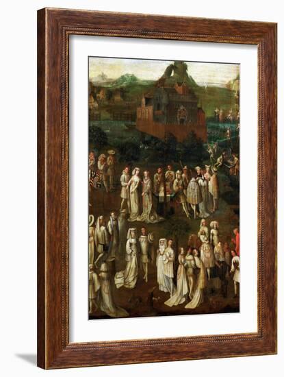 Court Society in Front of a Burgundian Castle-Jan van Eyck-Framed Giclee Print