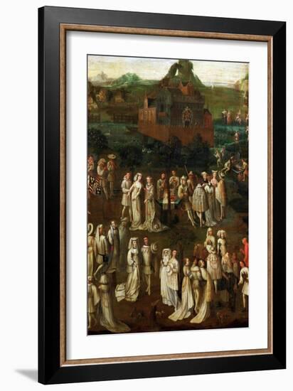 Court Society in Front of a Burgundian Castle-Jan van Eyck-Framed Giclee Print