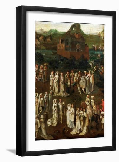 Court Society in Front of a Burgundian Castle-Jan van Eyck-Framed Giclee Print