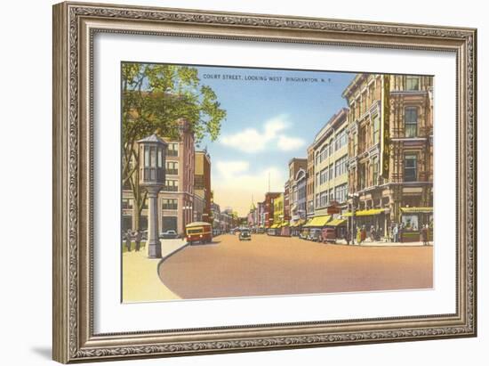 Court Street, Binghamton, New York-null-Framed Art Print