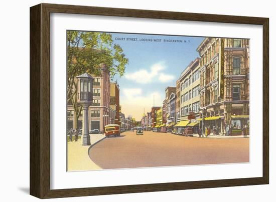 Court Street, Binghamton, New York-null-Framed Art Print