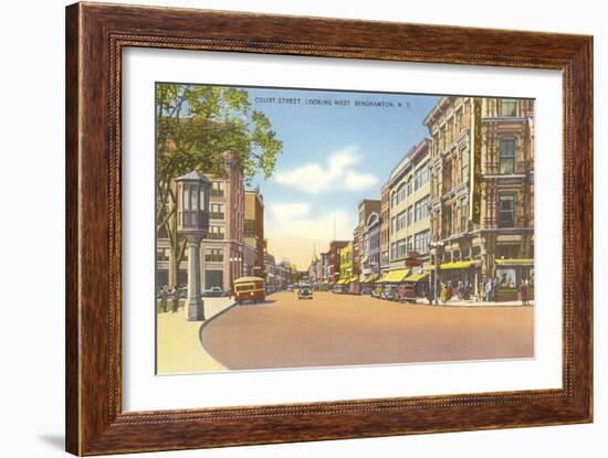 Court Street, Binghamton, New York-null-Framed Art Print