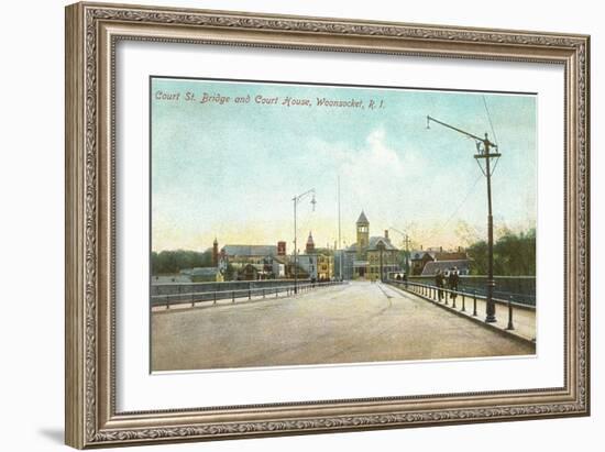 Court Street Bridge, Woonsocket, Rhode Island-null-Framed Art Print