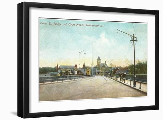 Court Street Bridge, Woonsocket, Rhode Island-null-Framed Art Print