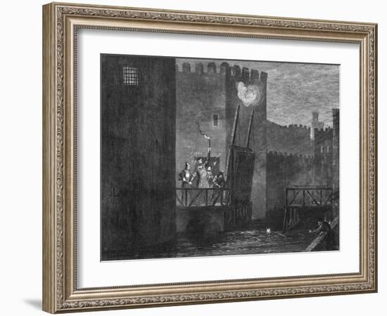 Courtenay's Escape from the Tower, 1840-George Cruikshank-Framed Giclee Print