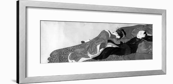 Courtesan and Client, Early 19th Century-Kitagawa Utamaro-Framed Giclee Print