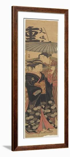 Courtesan and Shopboy, C. 1781-1789-Kitao Masanobu-Framed Giclee Print