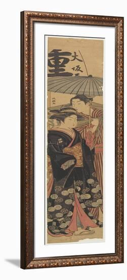 Courtesan and Shopboy, C. 1781-1789-Kitao Masanobu-Framed Giclee Print