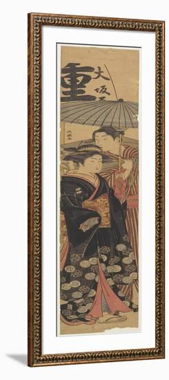 Courtesan and Shopboy, C. 1781-1789-Kitao Masanobu-Framed Giclee Print