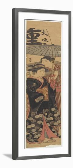 Courtesan and Shopboy, C. 1781-1789-Kitao Masanobu-Framed Giclee Print