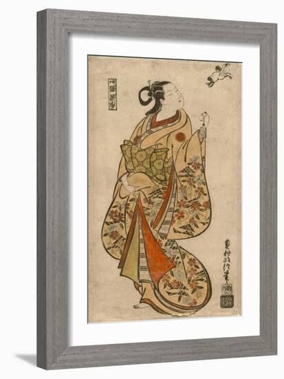 Courtesan Likened to the Chinese Sage Zhang Guolao (Japanese: Chokaro), C.1715-Okumura Masanobu-Framed Giclee Print