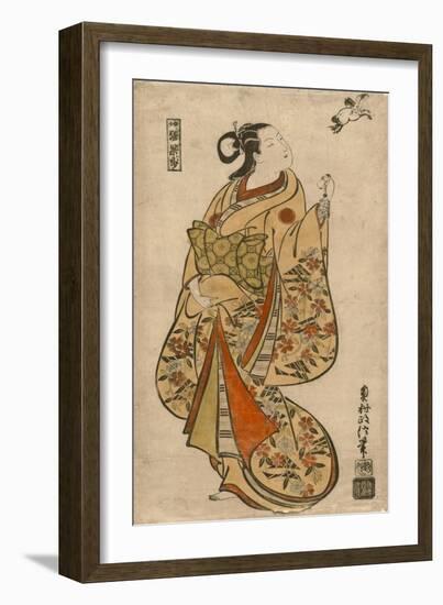 Courtesan Likened to the Chinese Sage Zhang Guolao (Japanese: Chokaro), C.1715-Okumura Masanobu-Framed Giclee Print