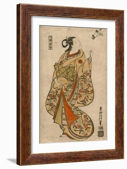 Courtesan Likened to the Chinese Sage Zhang Guolao (Japanese: Chokaro), C.1715-Okumura Masanobu-Framed Giclee Print