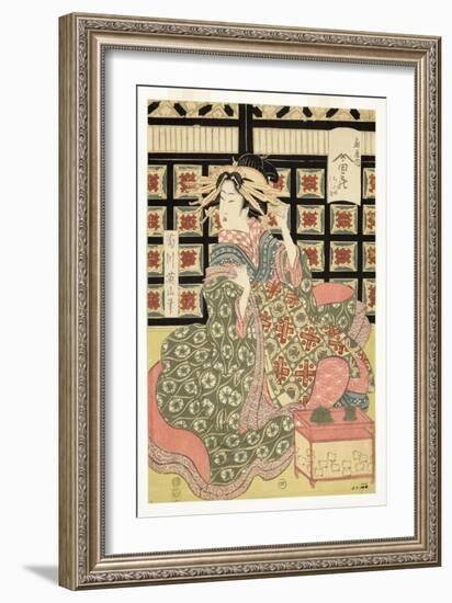 Courtesans of the Ogiya Brothel, C.1810-15-Kikukawa Eizan-Framed Giclee Print