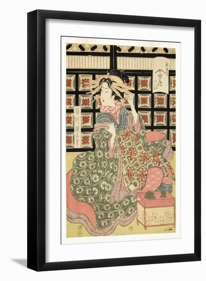 Courtesans of the Ogiya Brothel, C.1810-15-Kikukawa Eizan-Framed Giclee Print