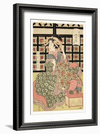 Courtesans of the Ogiya Brothel, C.1810-15-Kikukawa Eizan-Framed Giclee Print