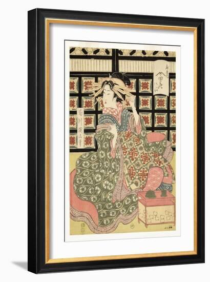 Courtesans of the Ogiya Brothel, C.1810-15-Kikukawa Eizan-Framed Giclee Print