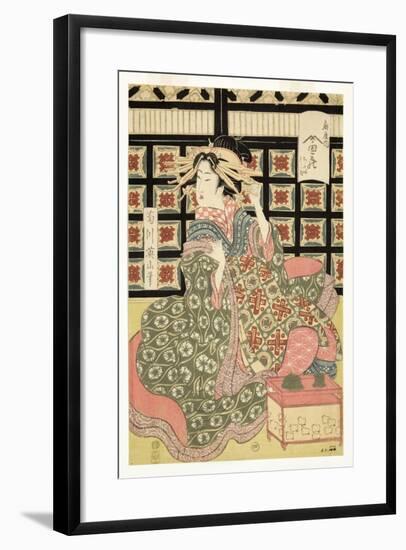 Courtesans of the Ogiya Brothel, C.1810-15-Kikukawa Eizan-Framed Giclee Print