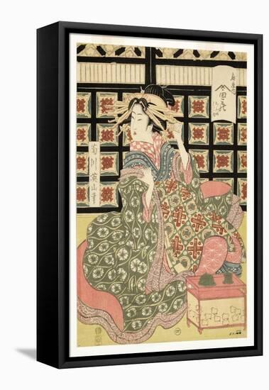 Courtesans of the Ogiya Brothel, C.1810-15-Kikukawa Eizan-Framed Premier Image Canvas