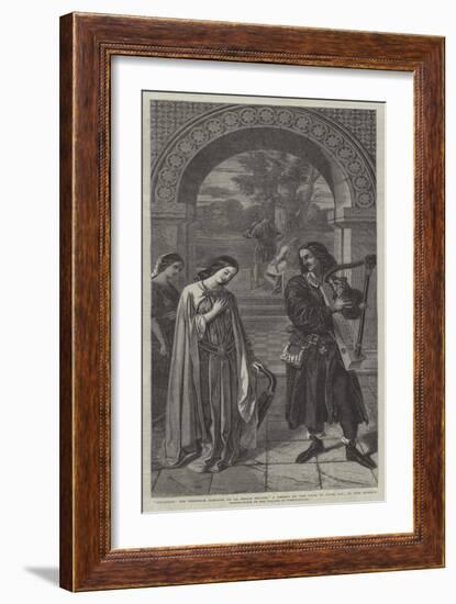 Courtesy, Sir Tristram Harping to La Belle Isoude-William Dyce-Framed Giclee Print