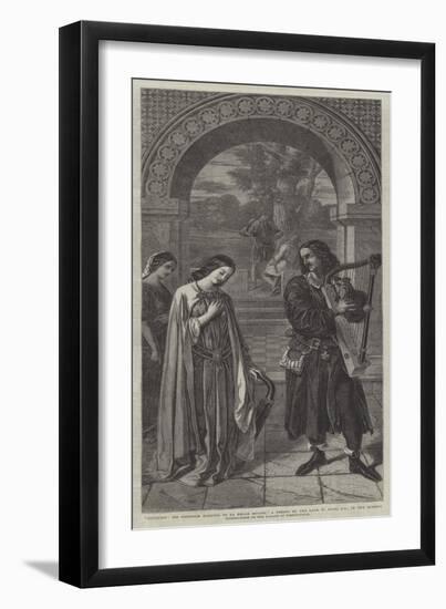 Courtesy, Sir Tristram Harping to La Belle Isoude-William Dyce-Framed Giclee Print