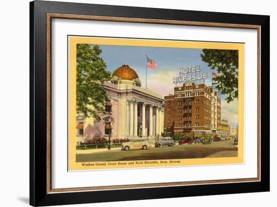 Courthouse and Hotel Riverside, Reno, Nevada-null-Framed Art Print