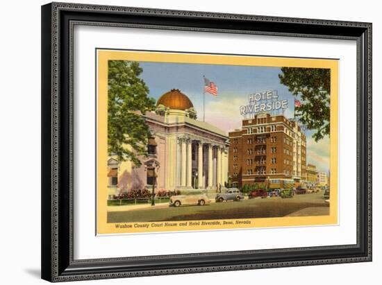 Courthouse and Hotel Riverside, Reno, Nevada-null-Framed Art Print