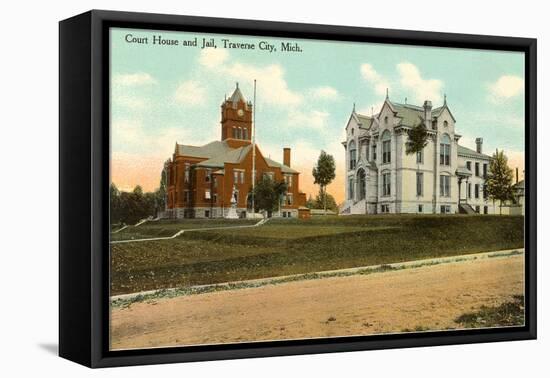 Courthouse and Jail, Traverse City, Michigan-null-Framed Stretched Canvas