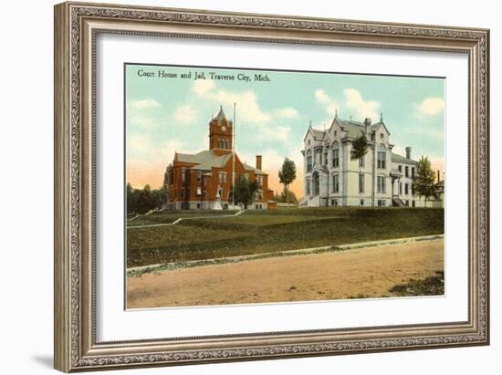 Courthouse and Jail, Traverse City, Michigan-null-Framed Art Print