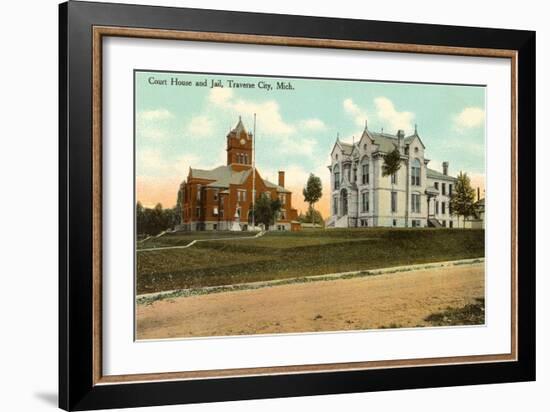 Courthouse and Jail, Traverse City, Michigan-null-Framed Art Print