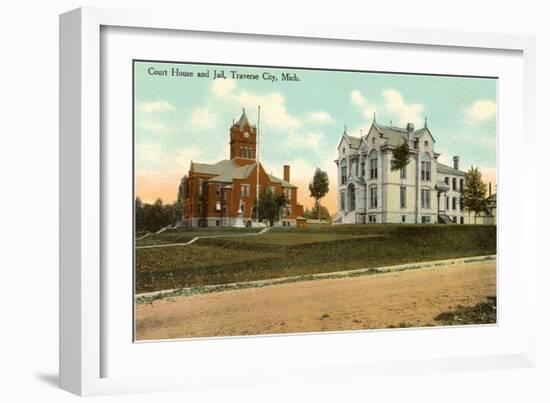 Courthouse and Jail, Traverse City, Michigan-null-Framed Art Print