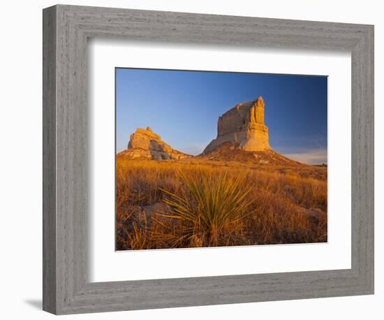 Courthouse and Jailhouse Rock Near Bridgeport, Nebraska, USA-Chuck Haney-Framed Photographic Print