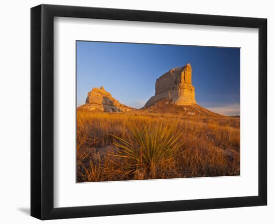 Courthouse and Jailhouse Rock Near Bridgeport, Nebraska, USA-Chuck Haney-Framed Photographic Print