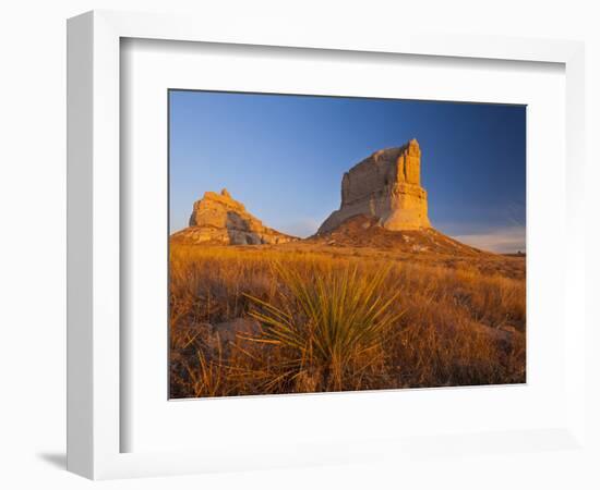 Courthouse and Jailhouse Rock Near Bridgeport, Nebraska, USA-Chuck Haney-Framed Photographic Print